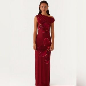 Peppermayo Showtime Maxi Dress - Maroon